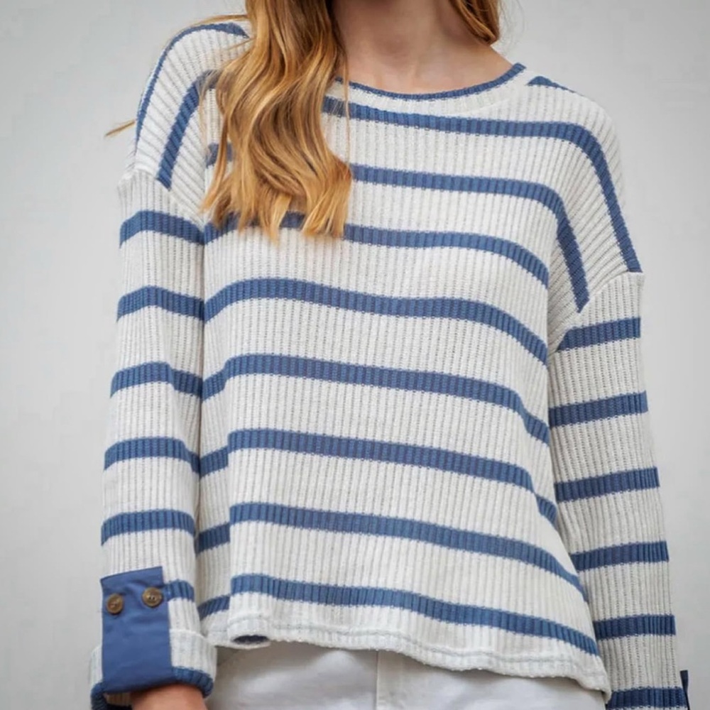 Stripe Dolman Sleeve Top